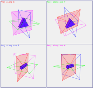 TAK4D - 4D maze - 3D projections of 4D objects