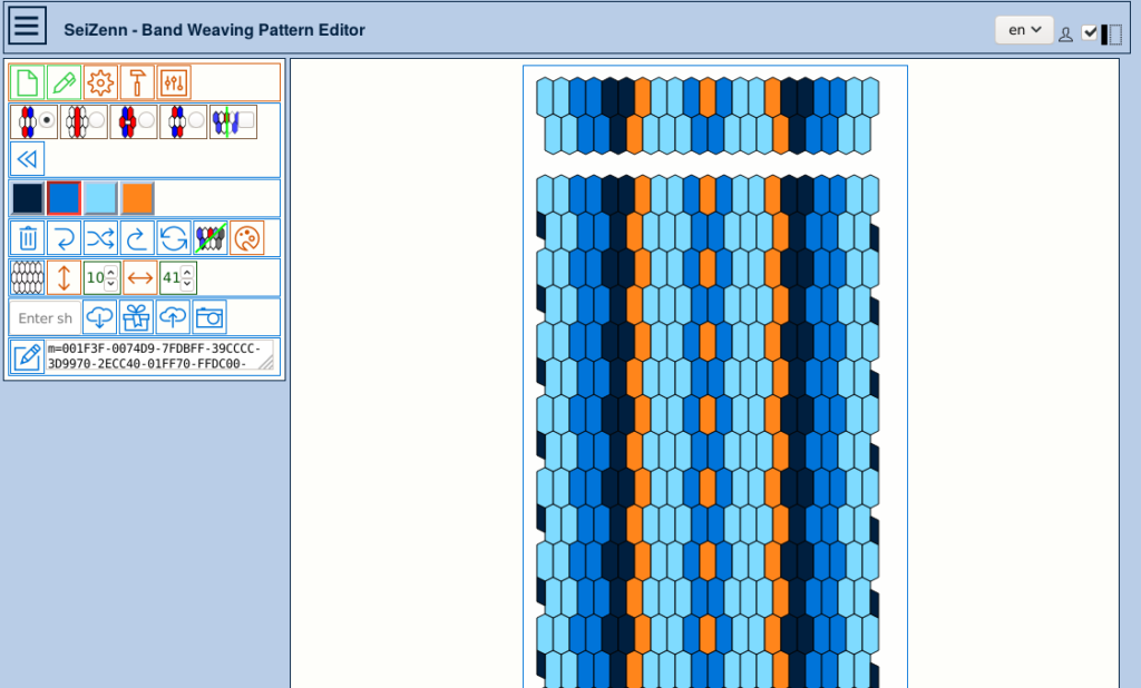 band weaving pattern editor - inkle tool