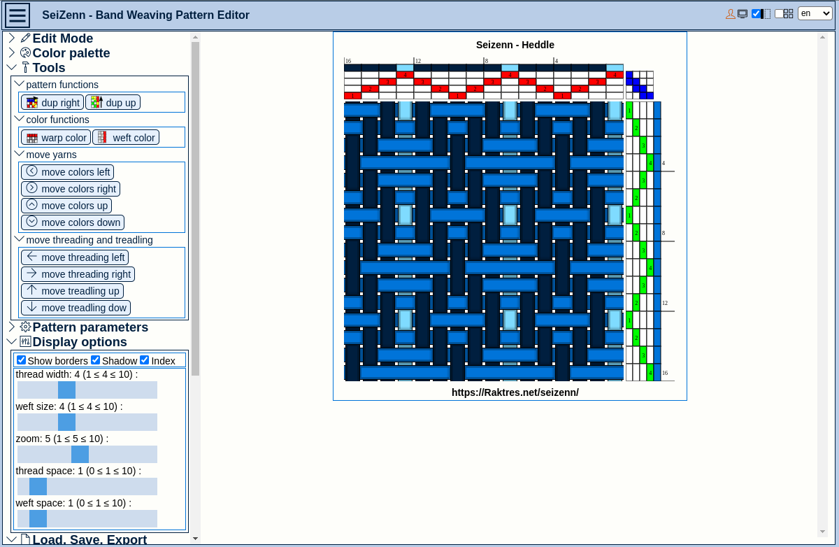 Seizenn pattern editor