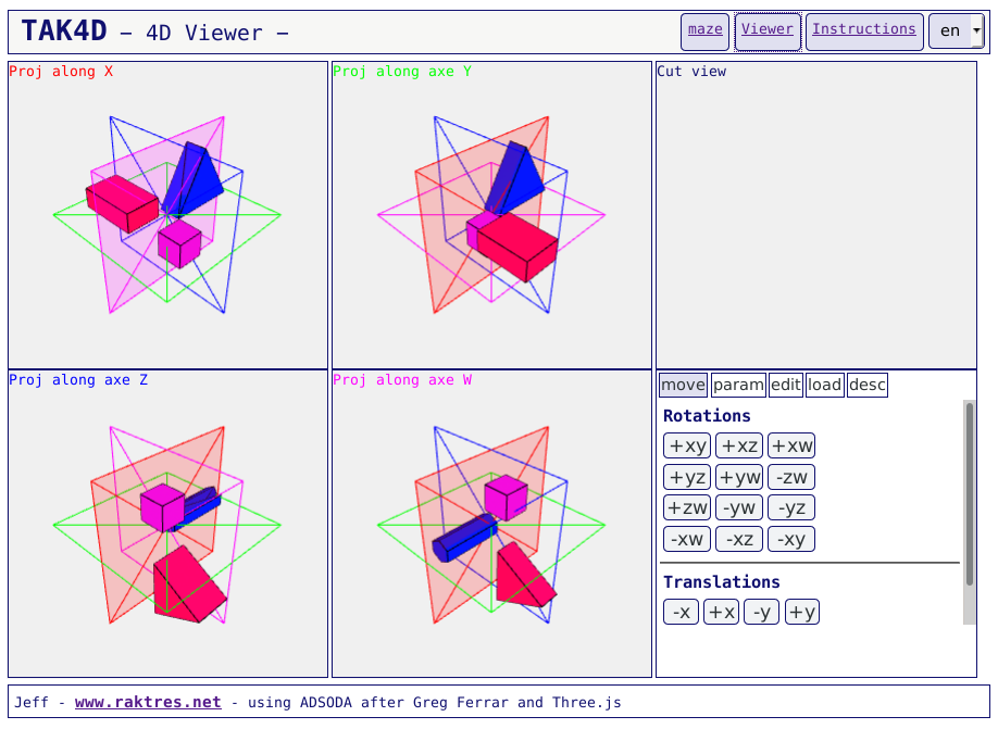 4D dimensions object viewer