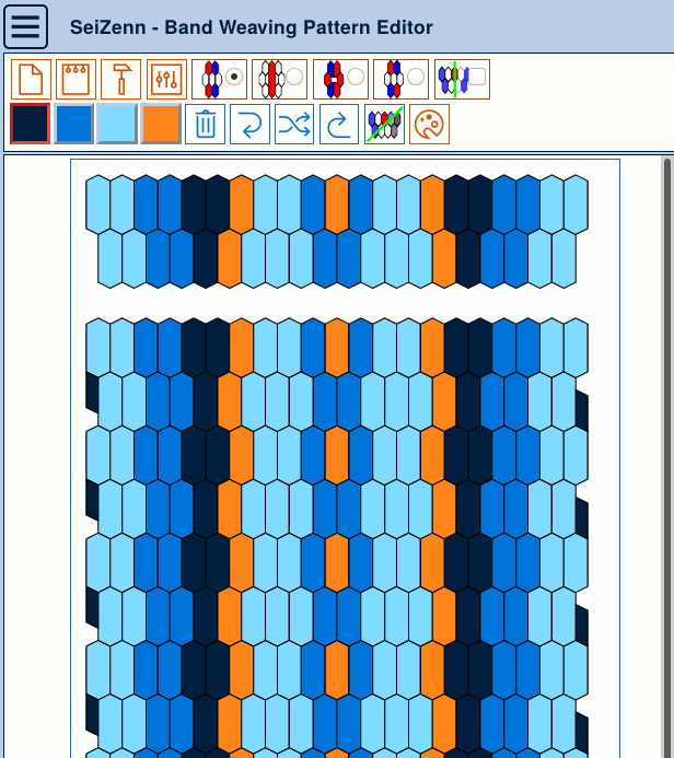 Tissage band weaving seizenn pattern editor