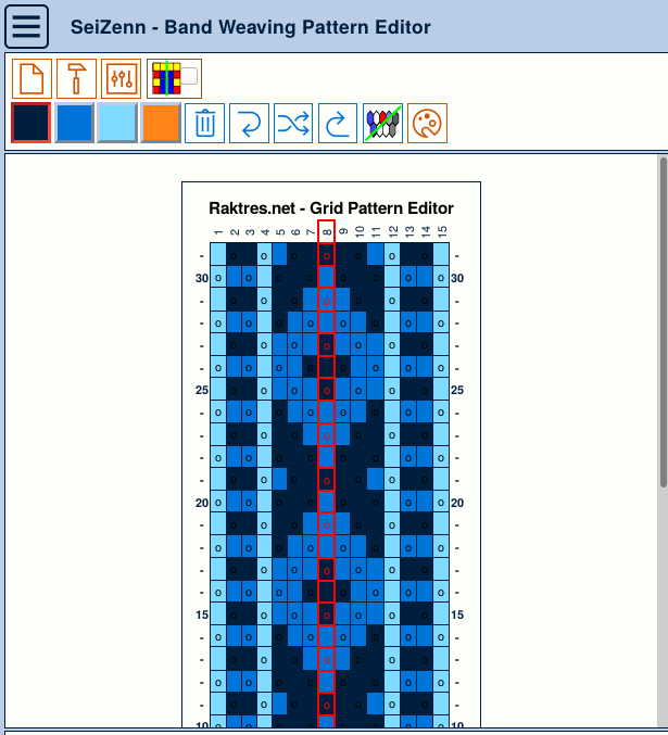 Tissage weaving seizenn band pattern editor